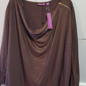 Nwt Women brown/ gold sparkle sz 2X plus